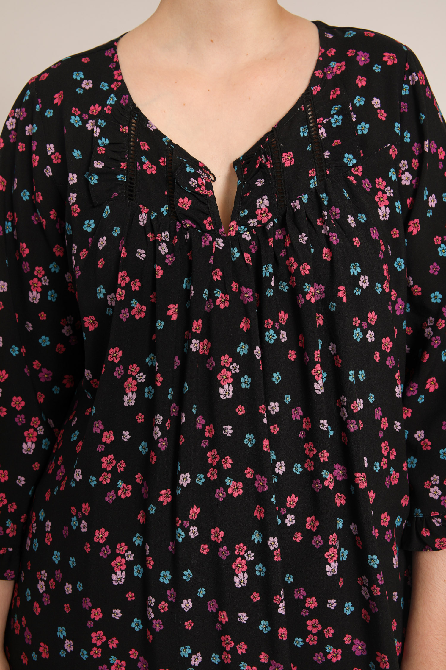 Printed fibranne blouse