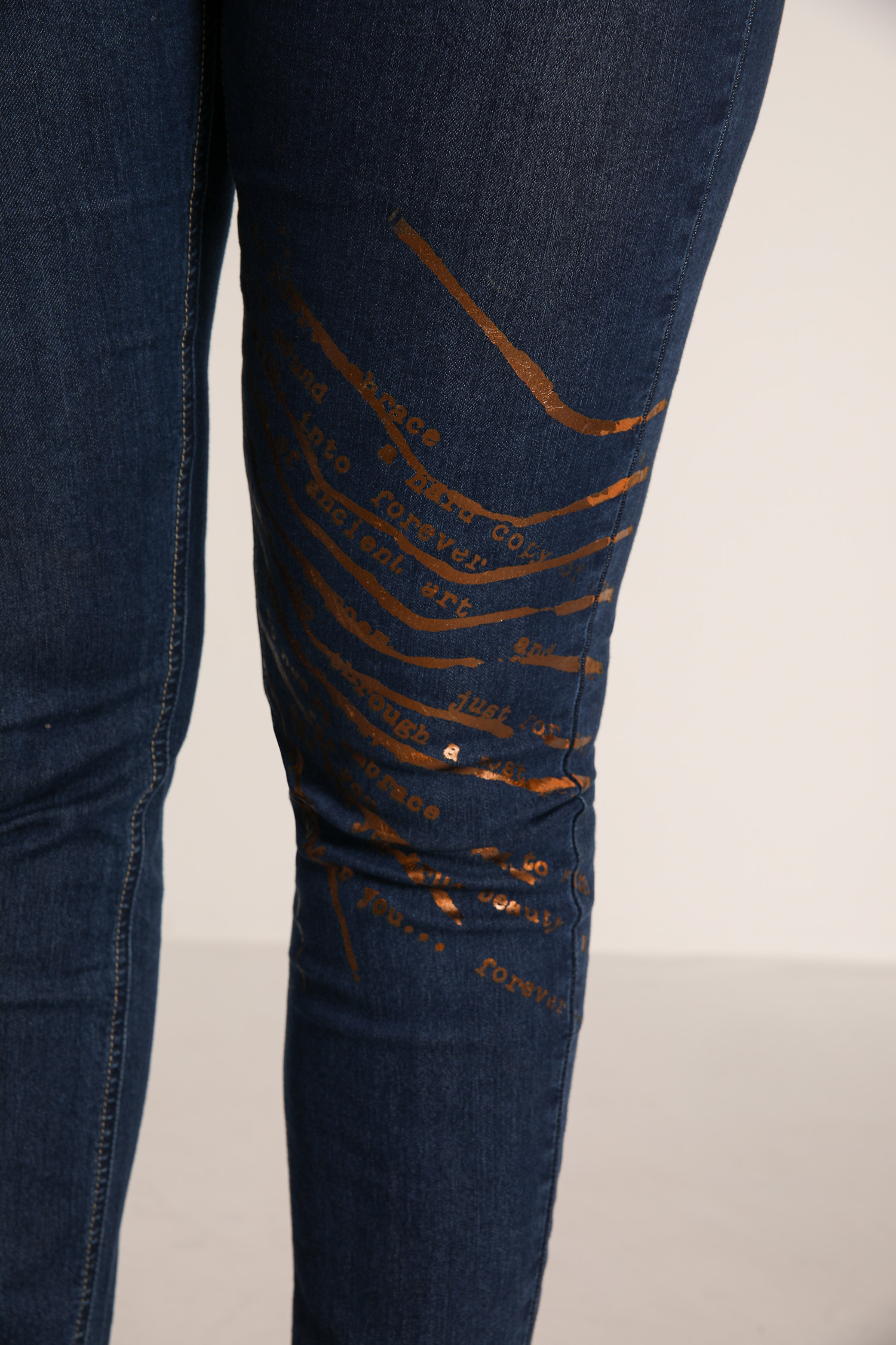 Jeans with screen printing