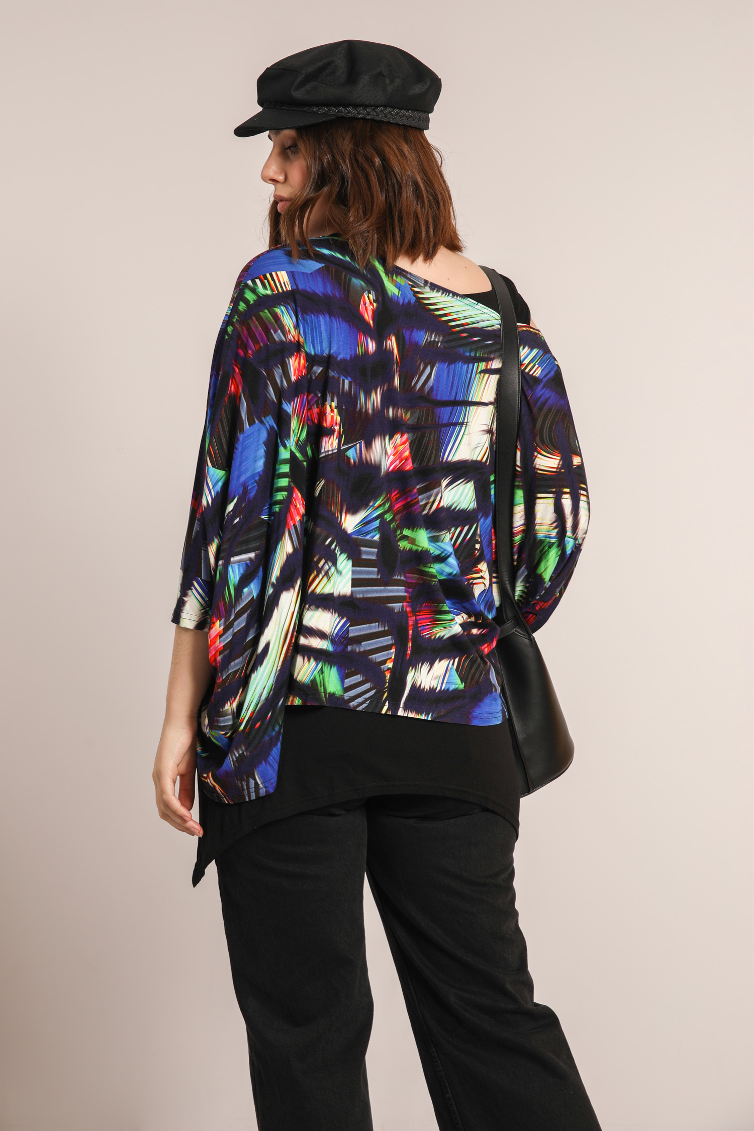 Printed knit blouse
