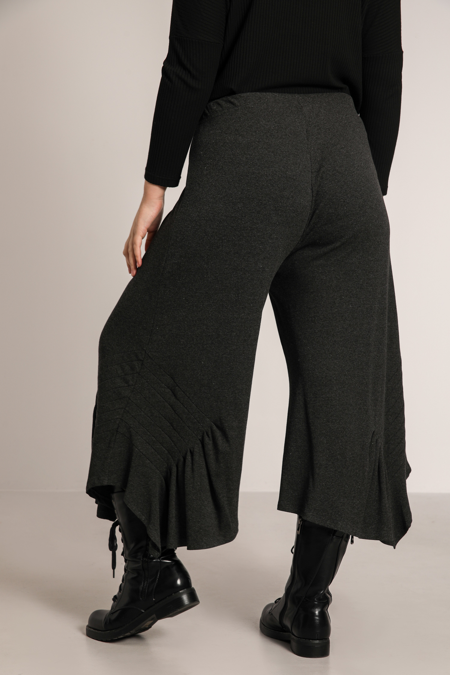 Pantalon jupe culotte avec plis