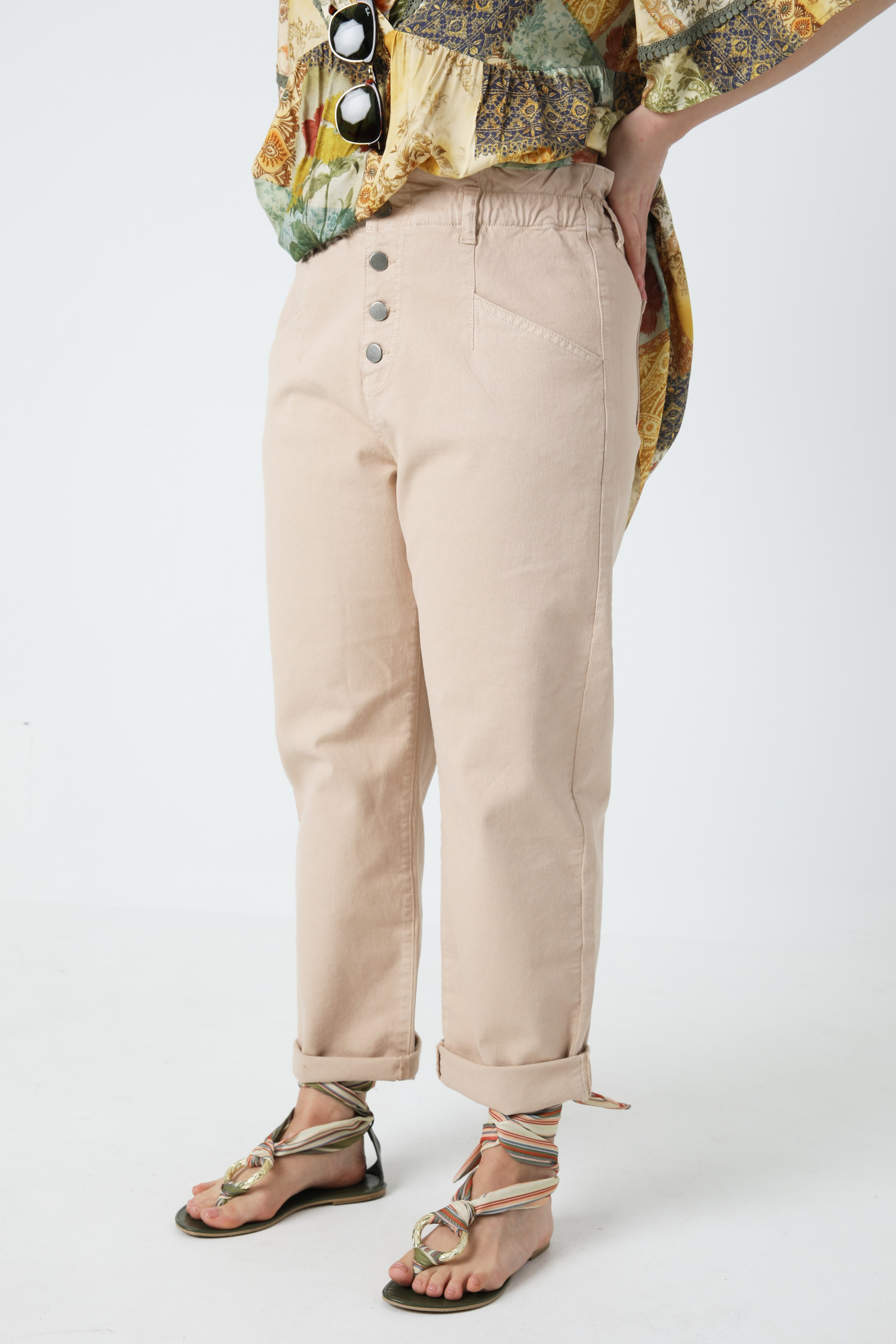 Colored organic cotton pants