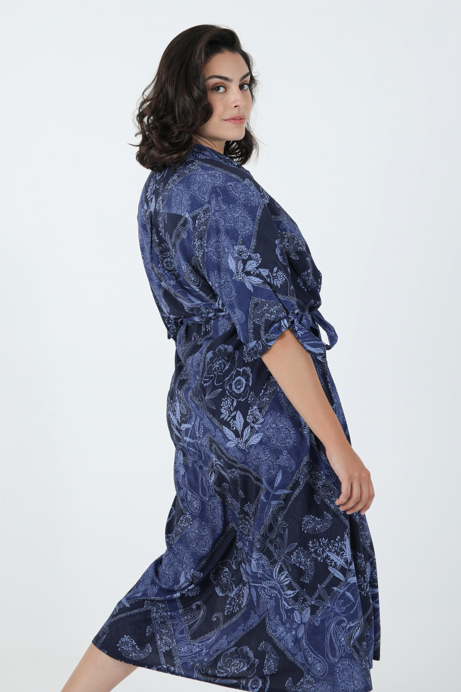 Robe chemisier longue tissu éco-responsable