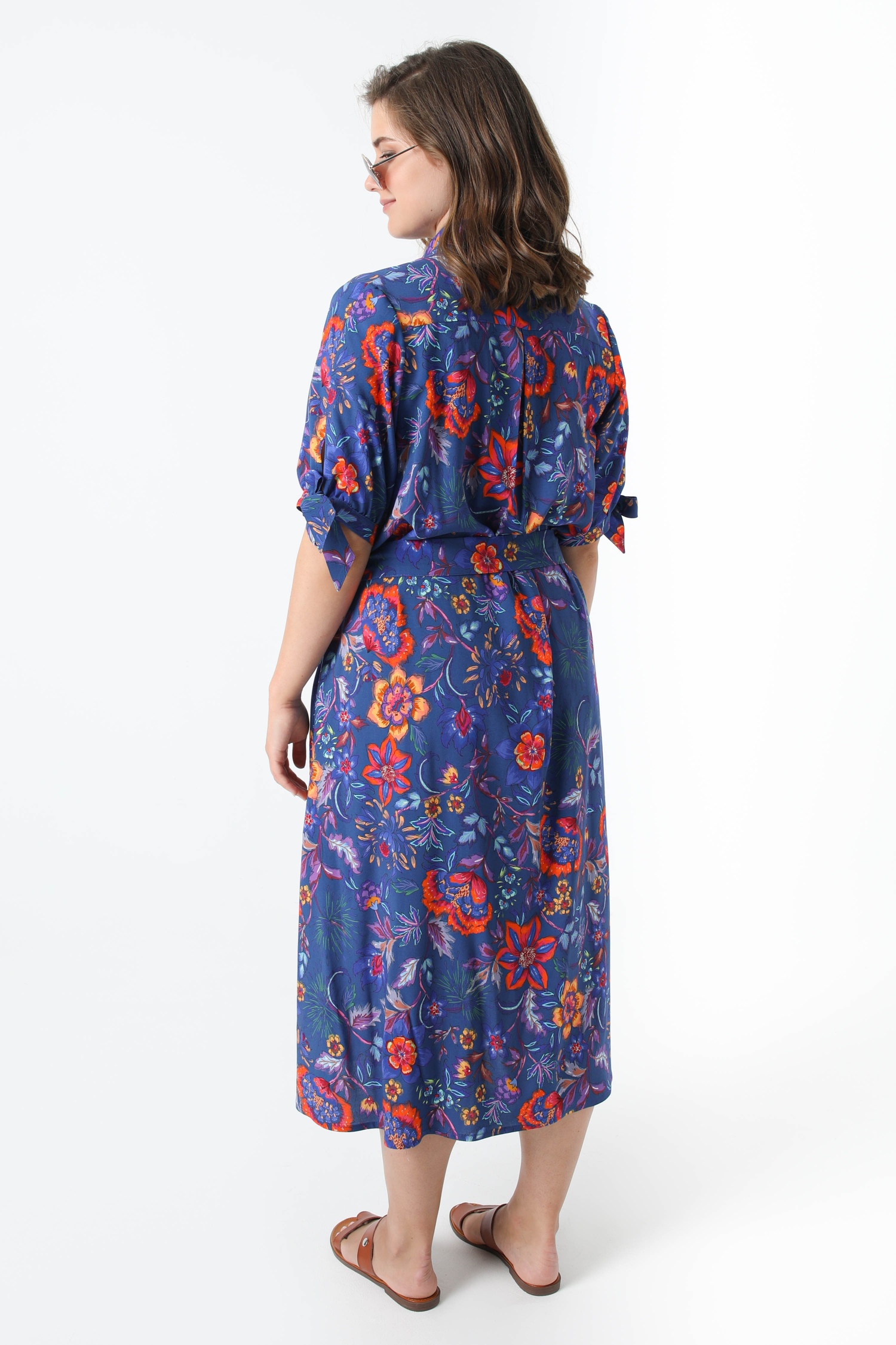 Long printed shirt dress oeko-tex fabrics (Shipping 10/15 JUNE)