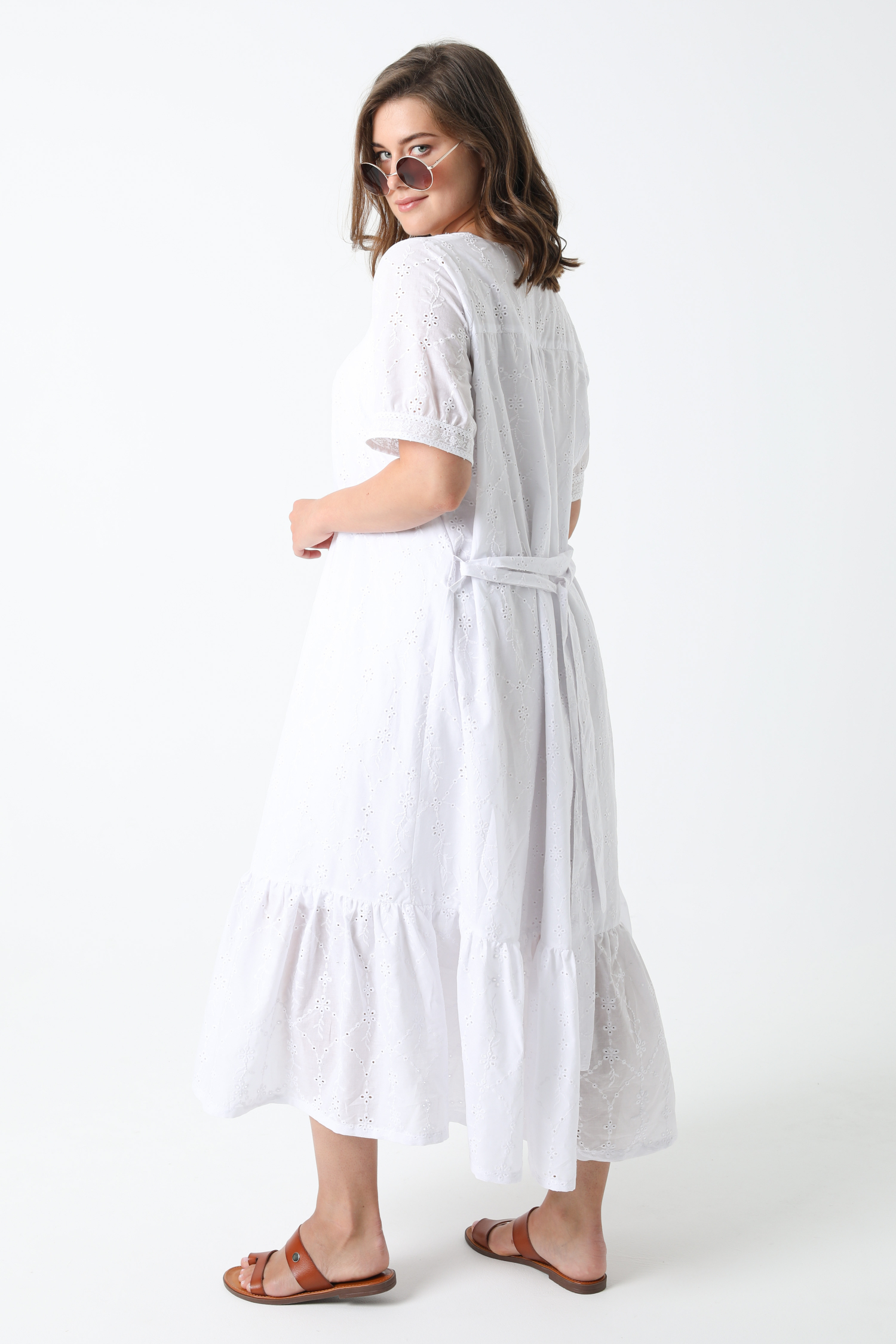 English embroidery square neck dress (Shipping June 10/15)