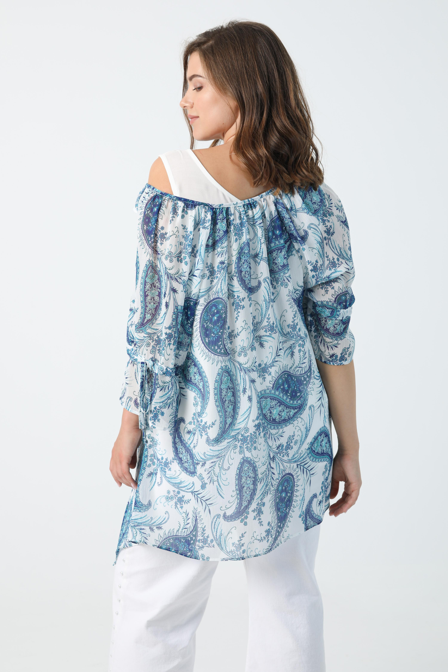 Printed blouse in eoko-tex fabric (Shipping July 20/25)
