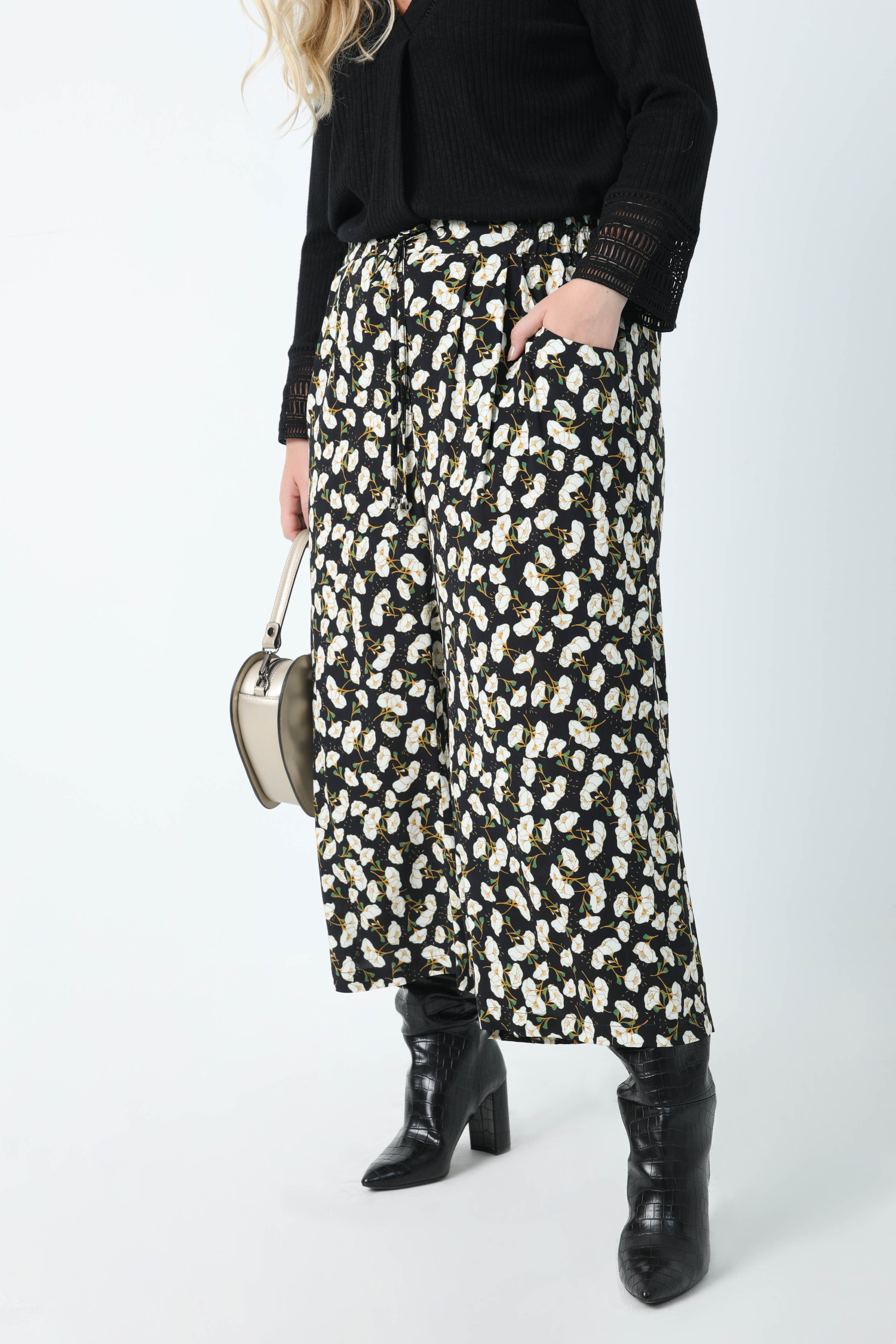 Printed culotte skirt in oeko-tex fabric