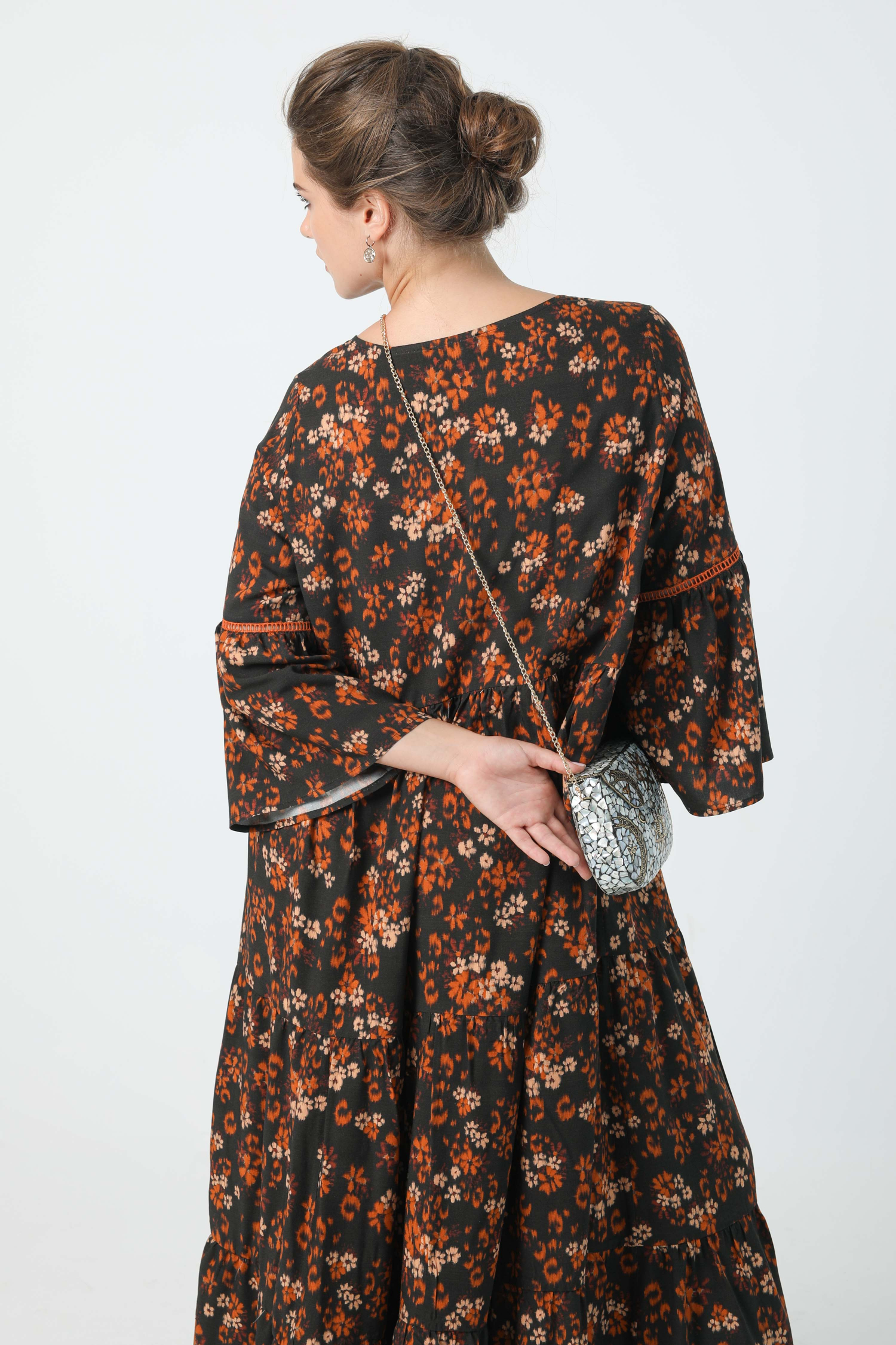 Bohemian-style printed long dress