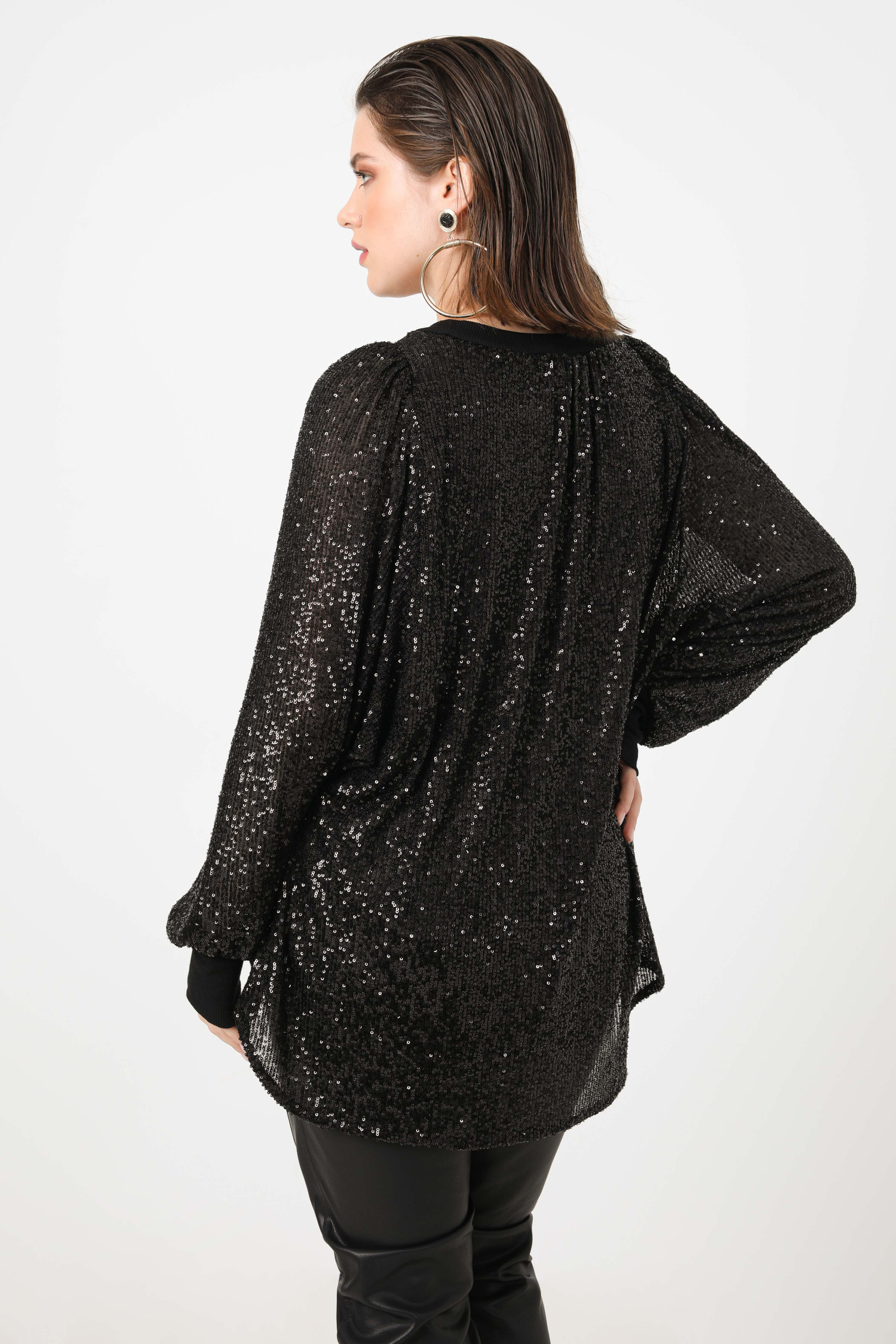 Sequin knit sweater