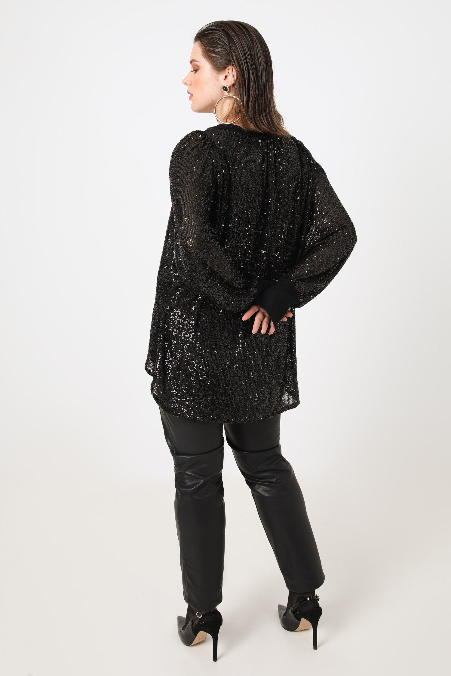 Sequin knit sweater