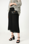 Plain pleated culotte trousers