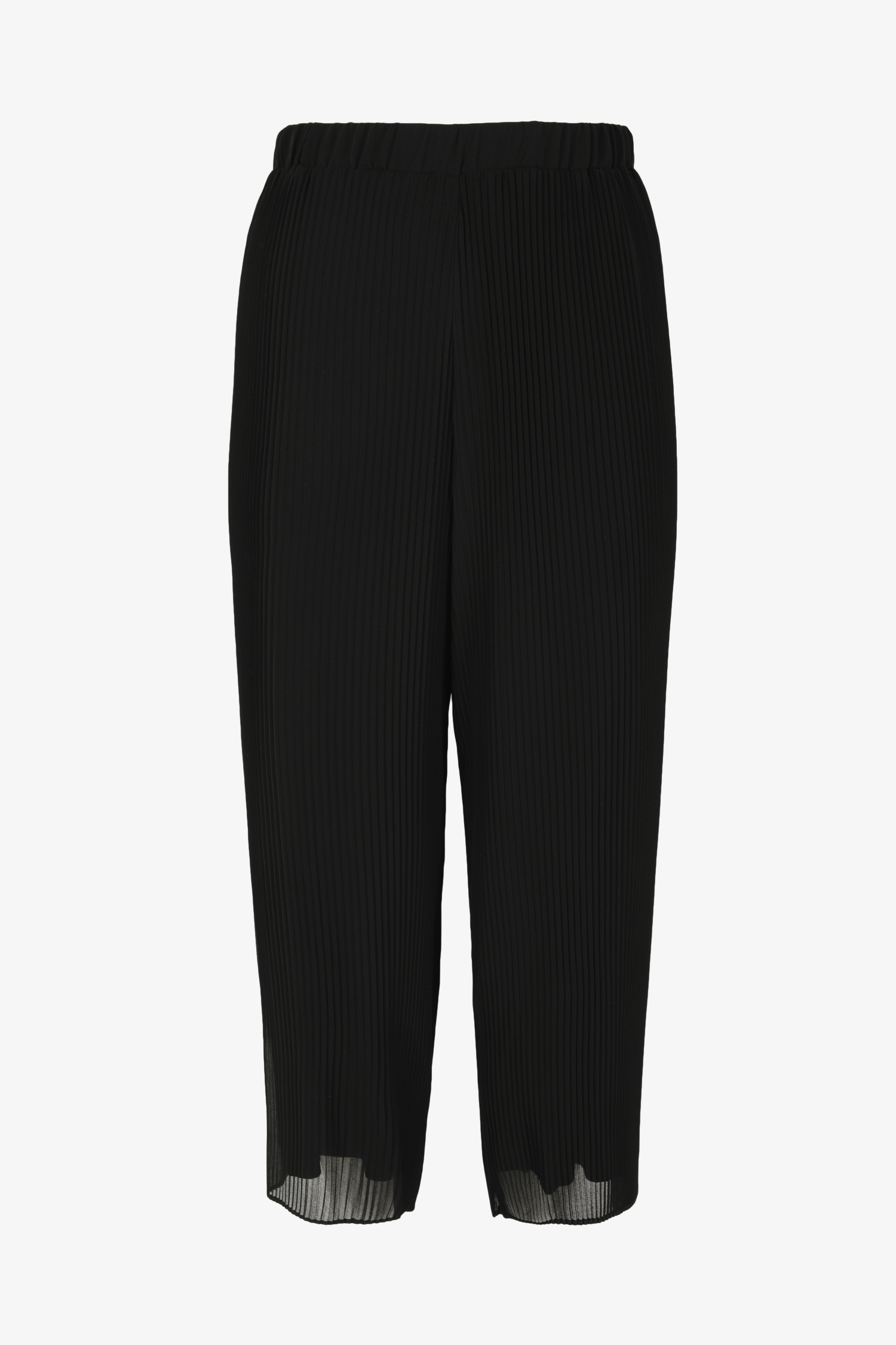 Plain pleated culotte trousers