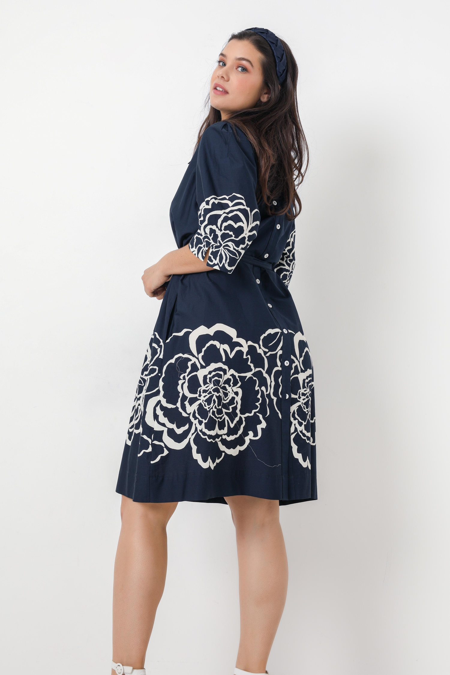 Robe chemise avec dessin placé