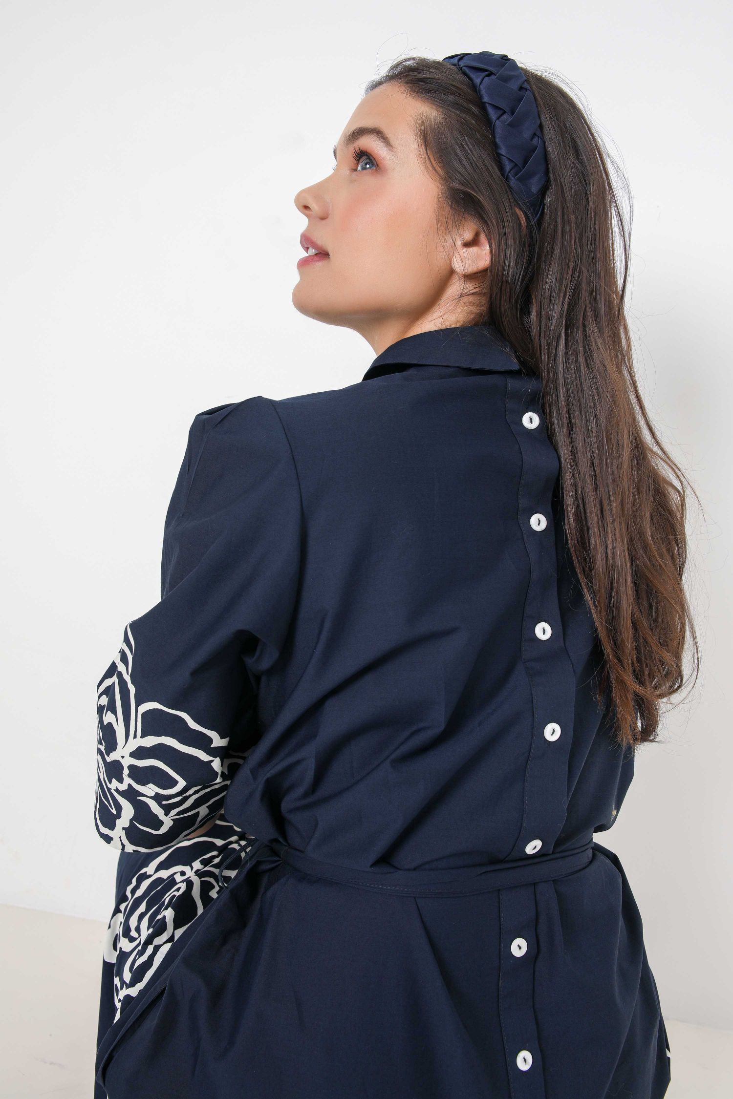 Robe chemise avec dessin placé