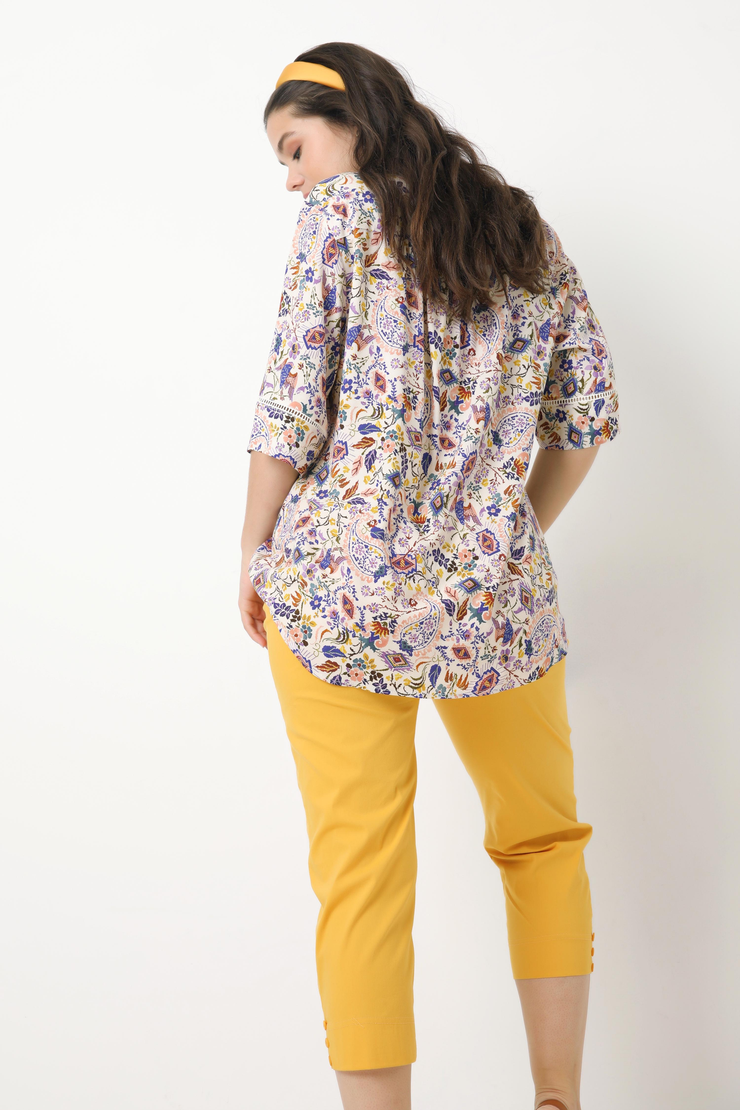 Cashmere print blouse with éco-responsable fabrics (expedition 20/25 June)