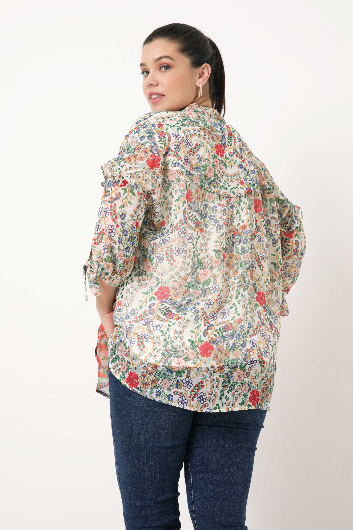Eco-responsible printed voile tunic (expedition 10/15 May)