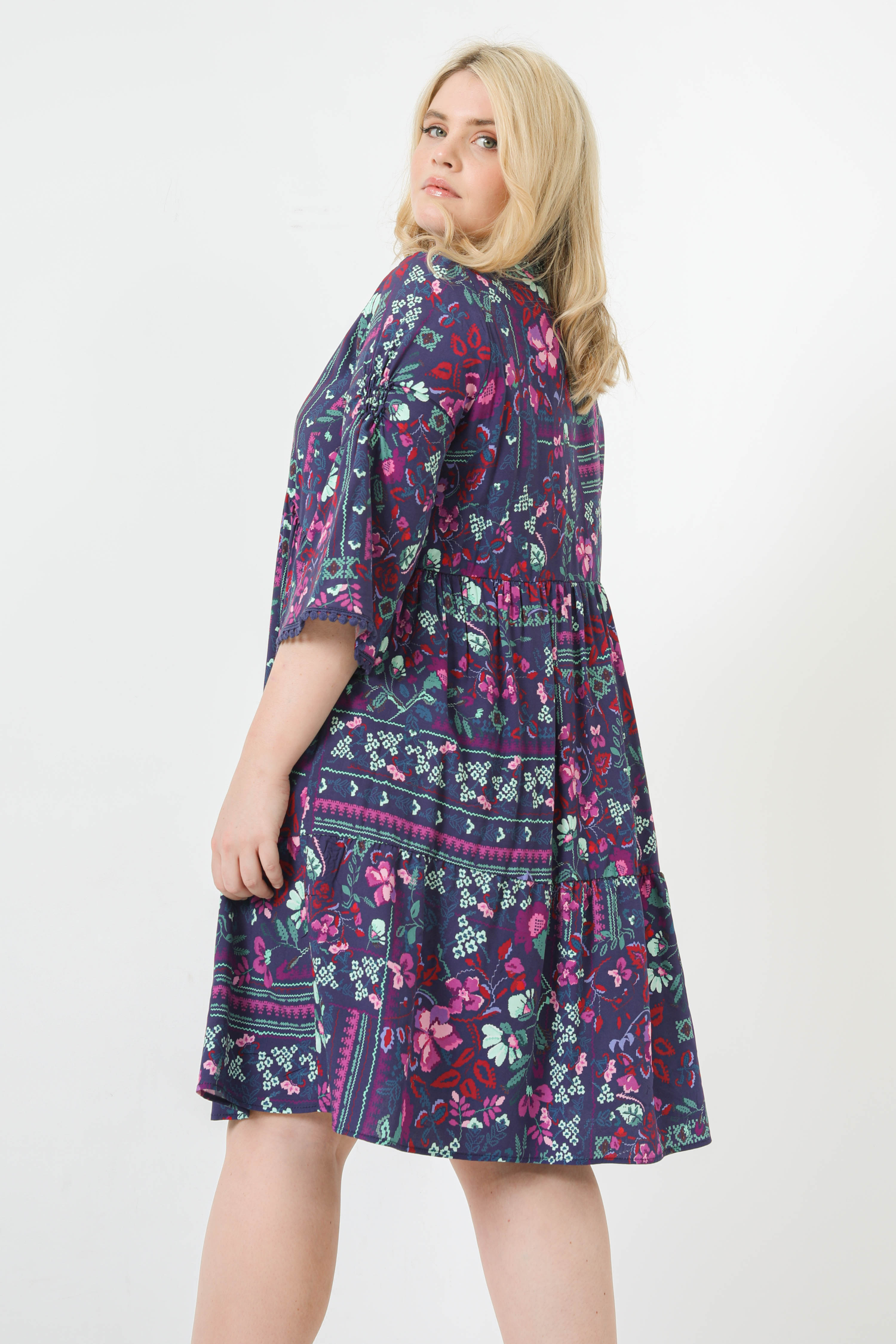 Printed midi dress