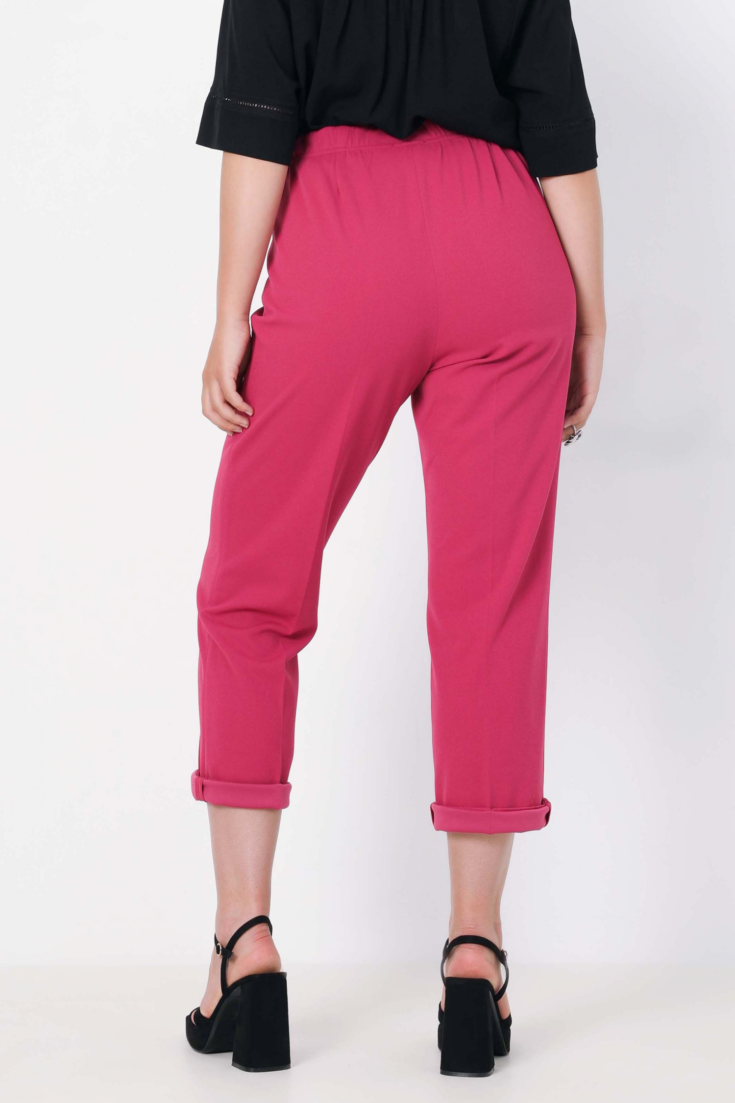 Pantalon tailleur droit uni