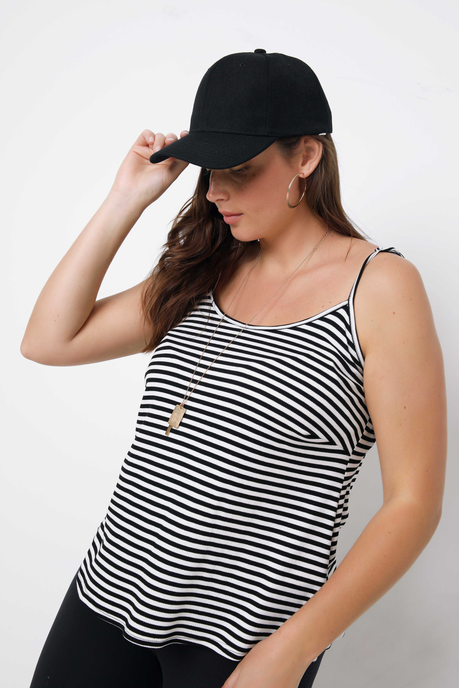 Striped knit top with straps (expedition April 25/30)