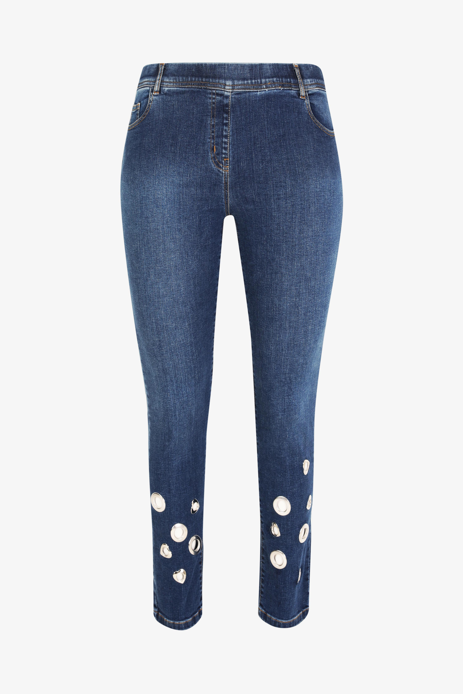 Jeggings with eyelet inlay