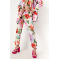 7/8 straight pants printed eco-responsible material