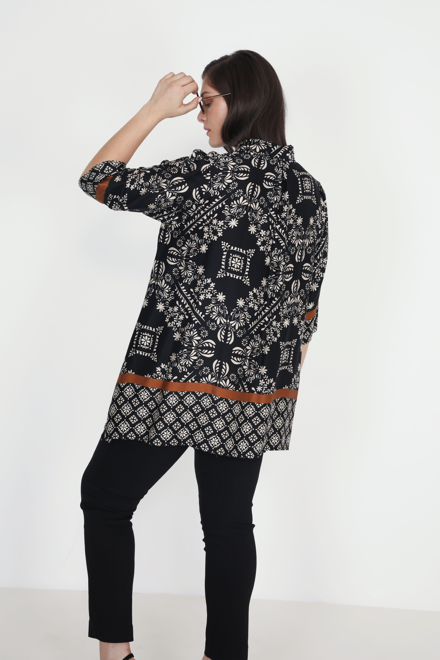 Chemise imprimée effet satiné