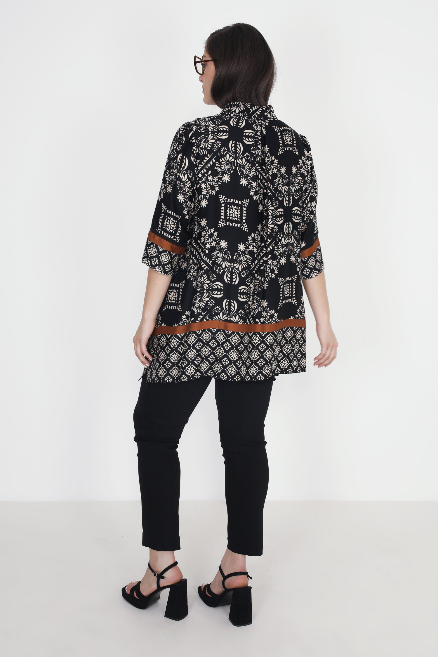 Chemise imprimée effet satiné