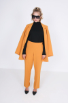 Plain straight suit trousers
