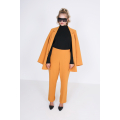 Plain straight suit trousers