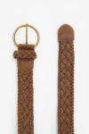 Braided leather belt