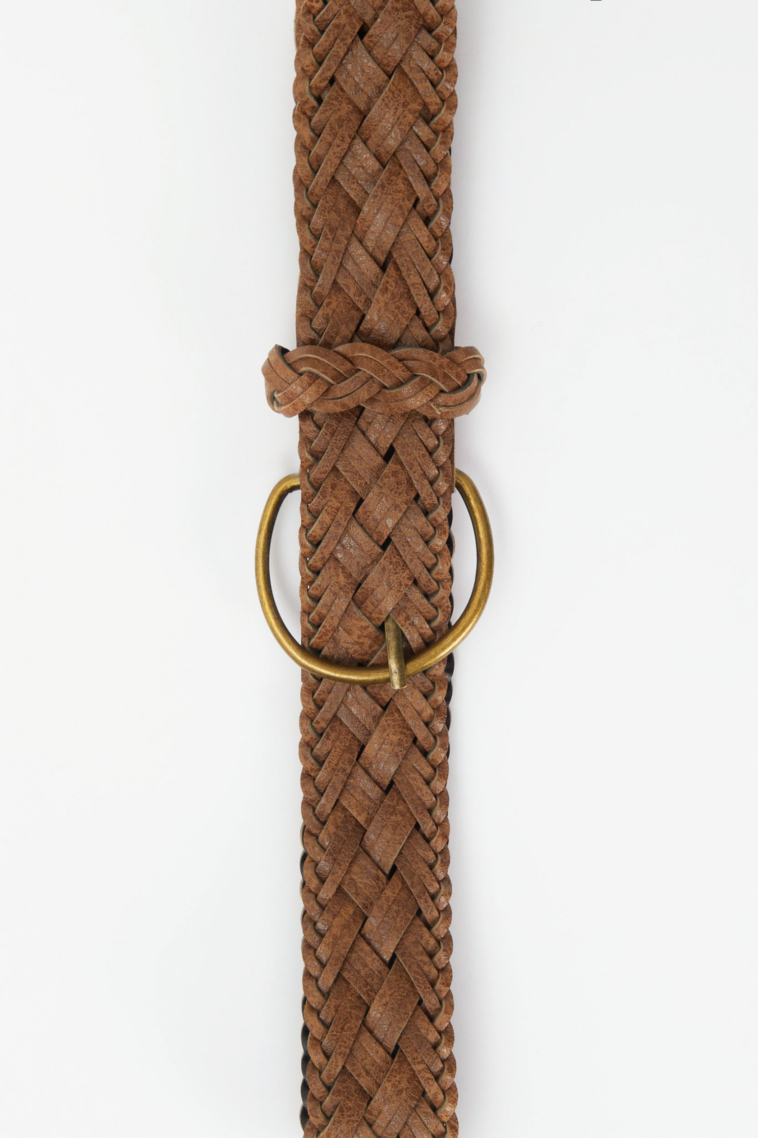 Braided leather belt