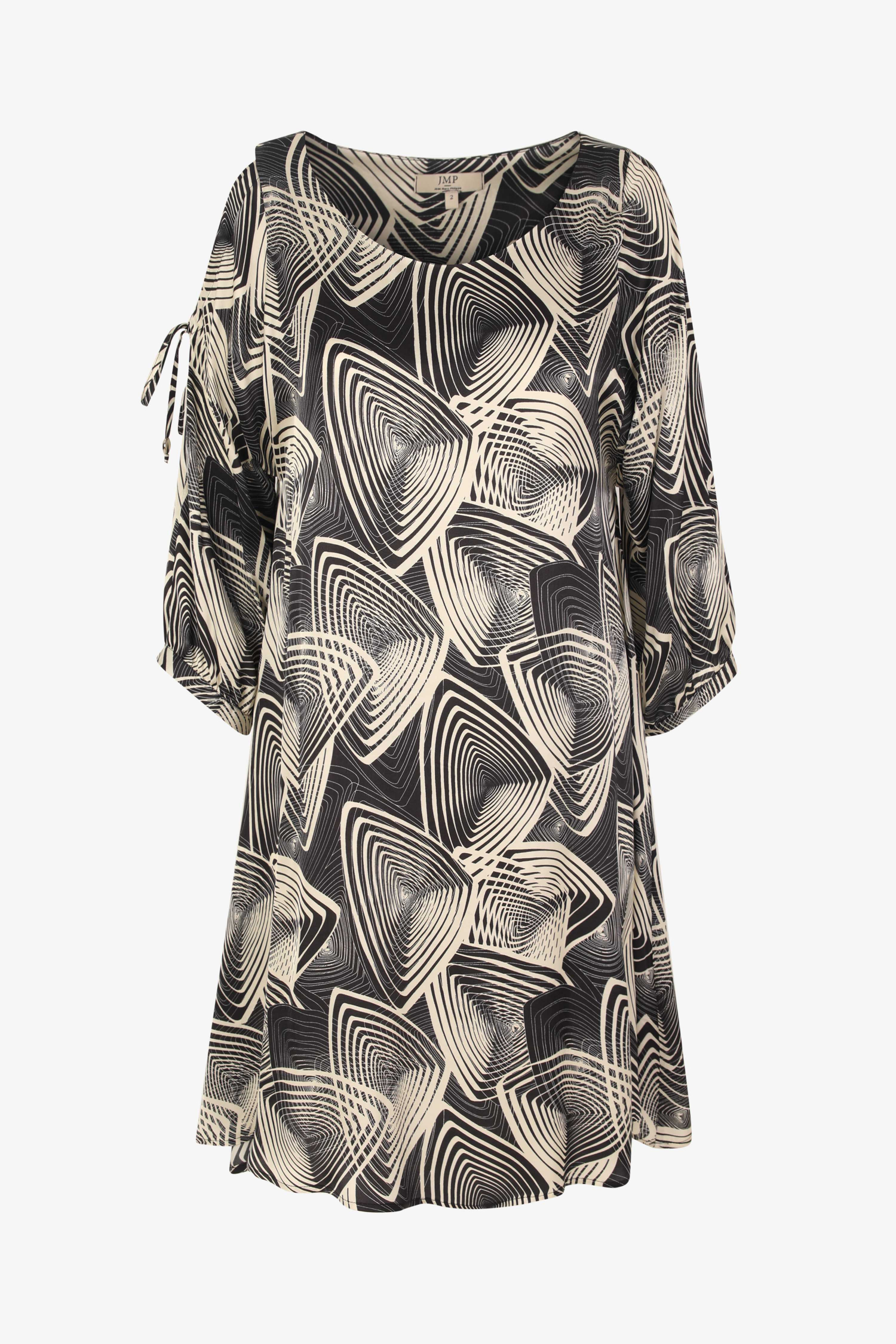 Robe mi-longue imprimée effet satin 