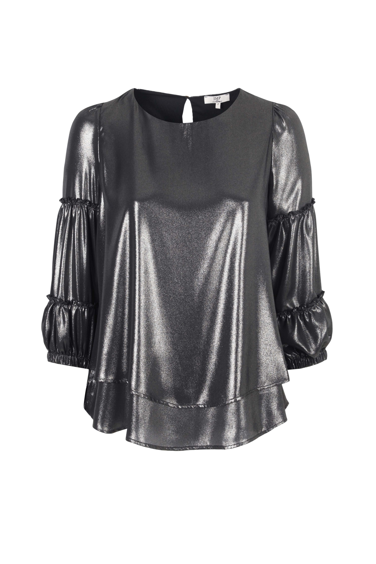 Blouse trapèze en superposition effet pailleté