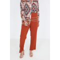 Plain straight suit trousers