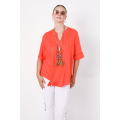 Eco-responsible plain blouse