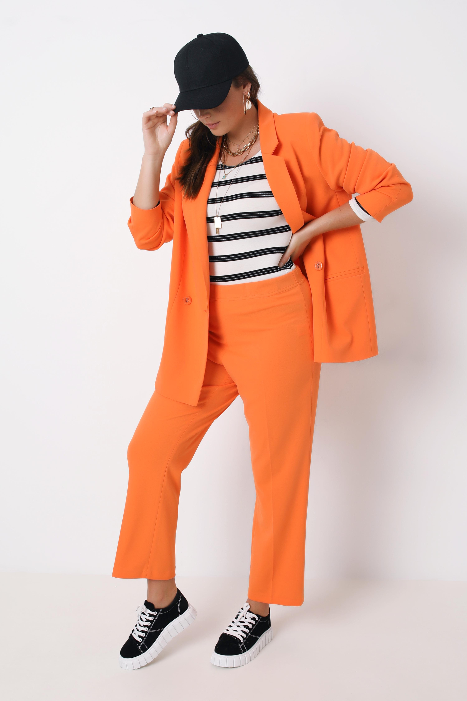Pantalon tailleur droit uni 