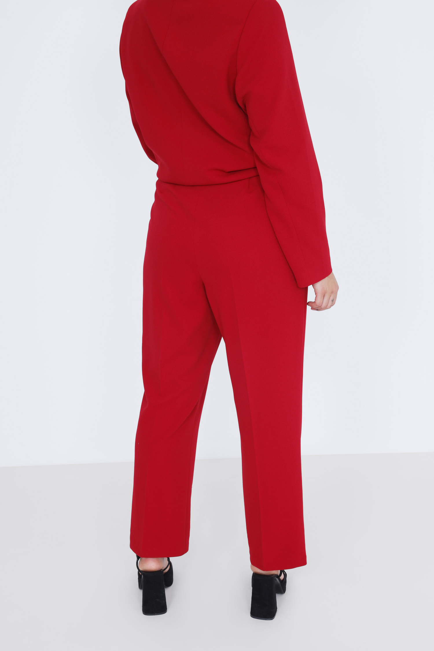 Pantalon tailleur droit uni