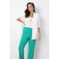 Collarless plain suit jacket