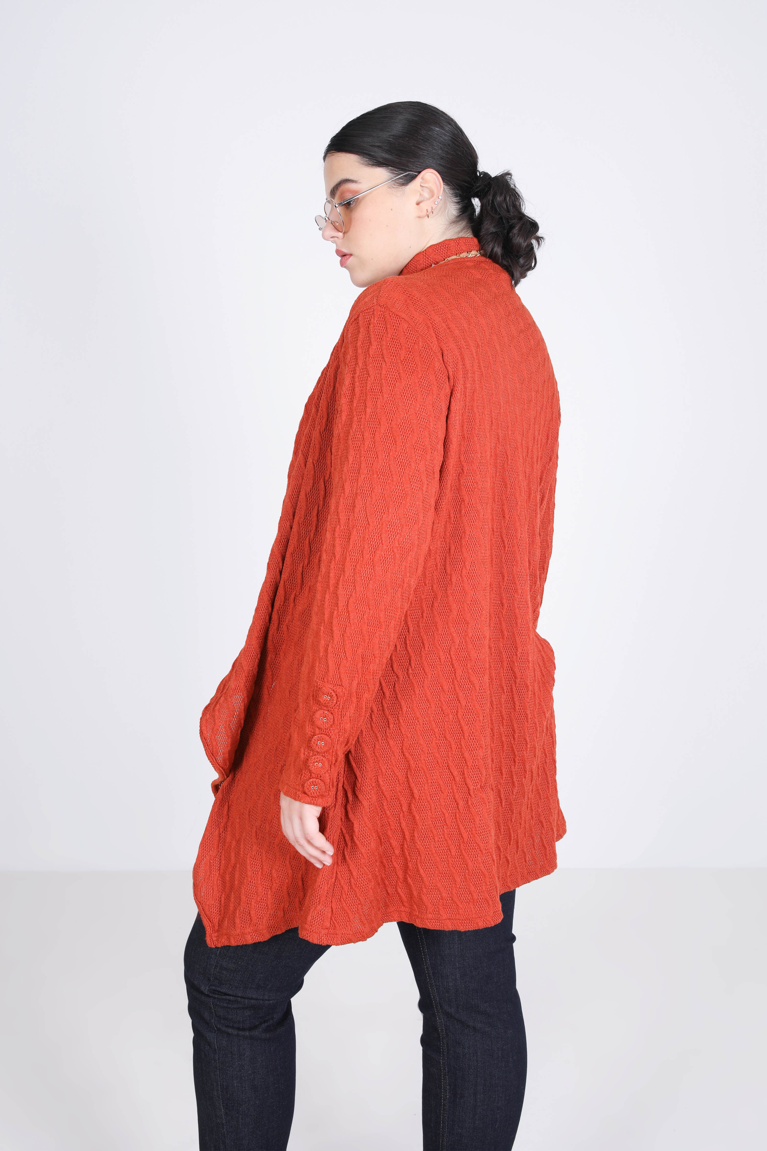 Ensemble gilet et débardeur en maille torsadée