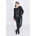 Pleated blouse in plain voile