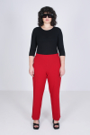 Plain straight pants