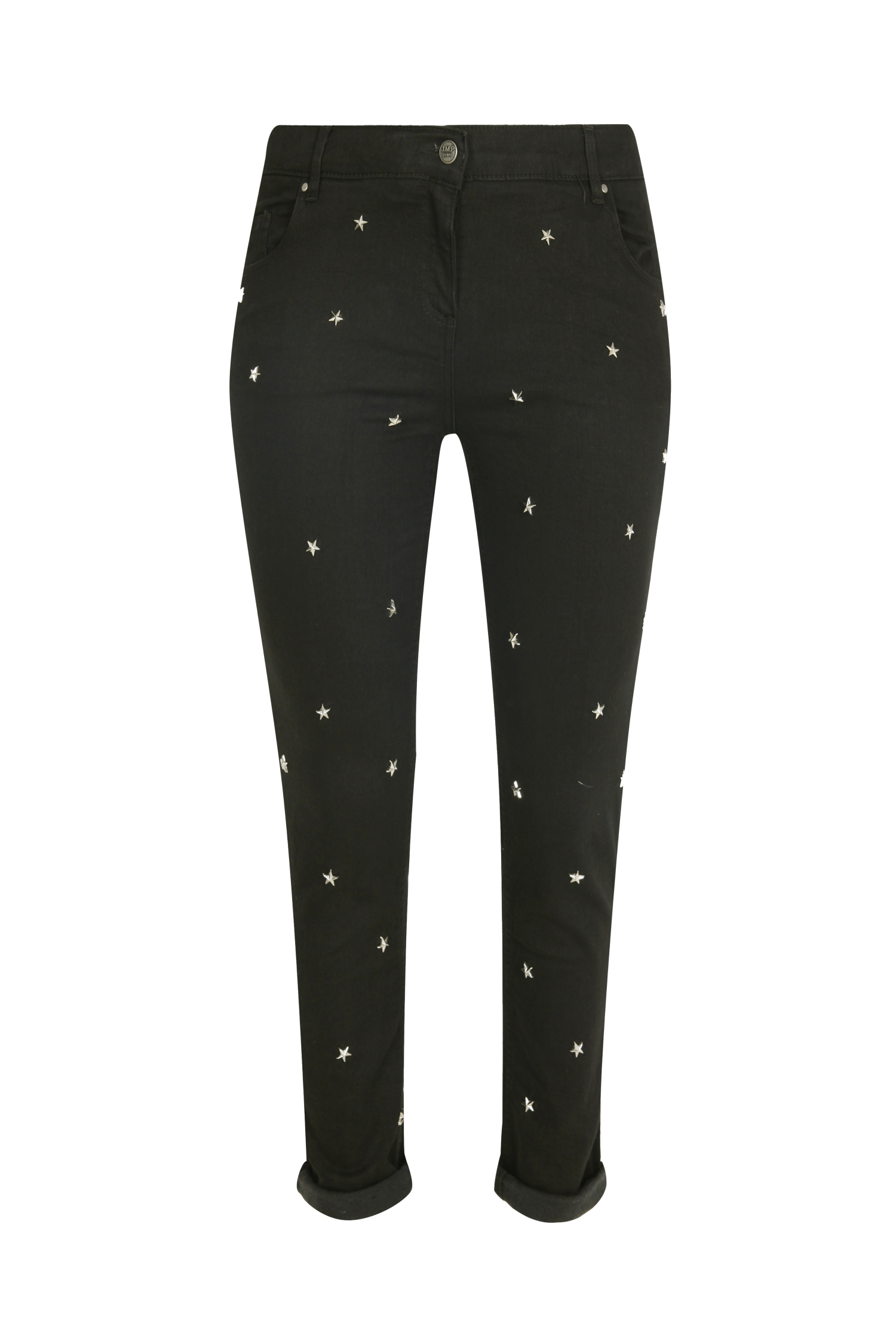Jeans noir avec clous sur le devant