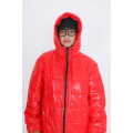 Long down jacket with hood