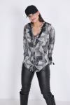 Printed voile shirt and tank top