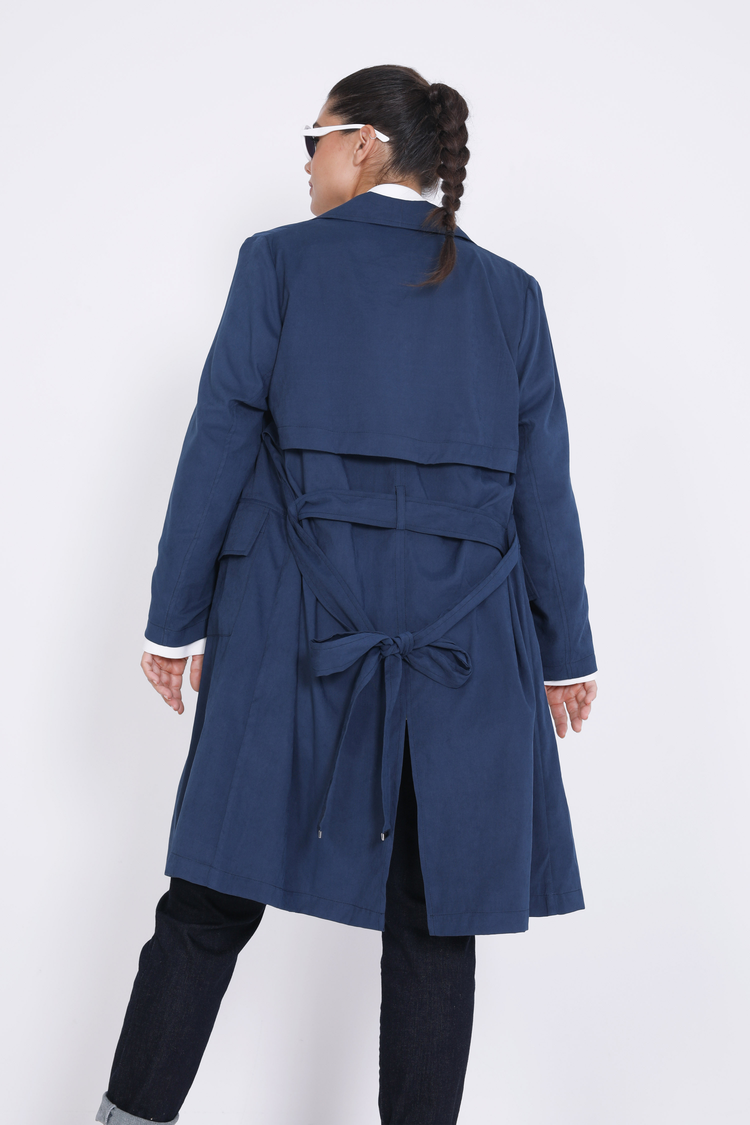 plain cupro trench coat (shipping February 5/10)