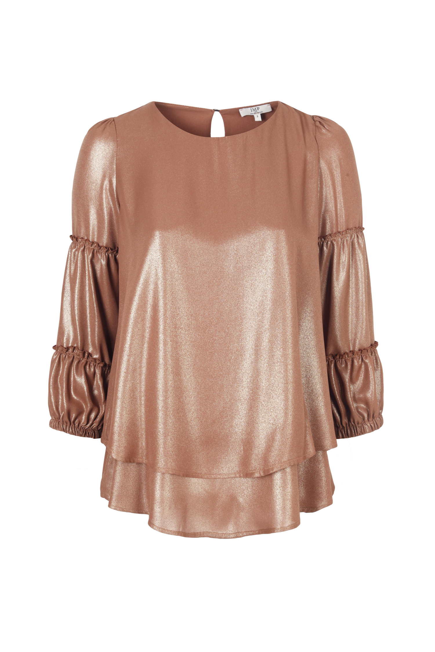 A-line blouse with sequin effect overlay