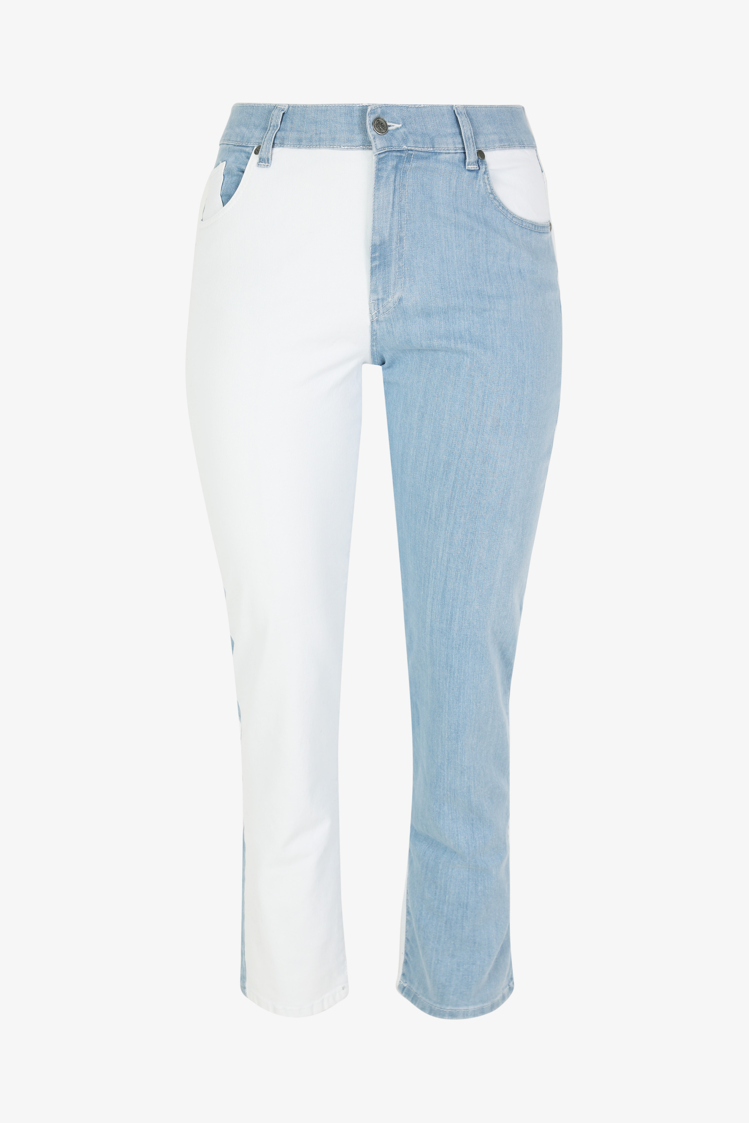 Bermuda shorts in two-tone jeans
