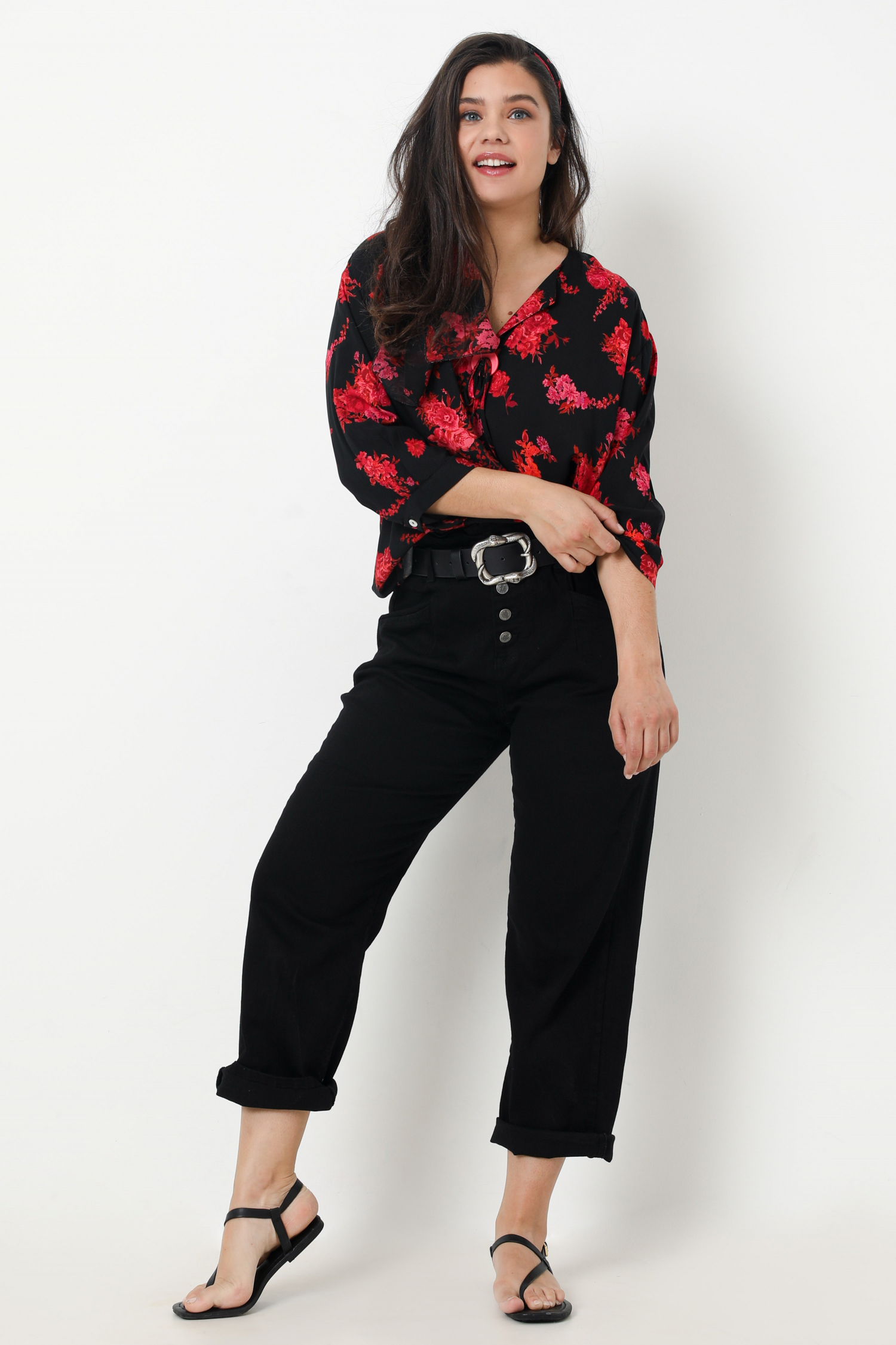 Eco-responsible printed blouse