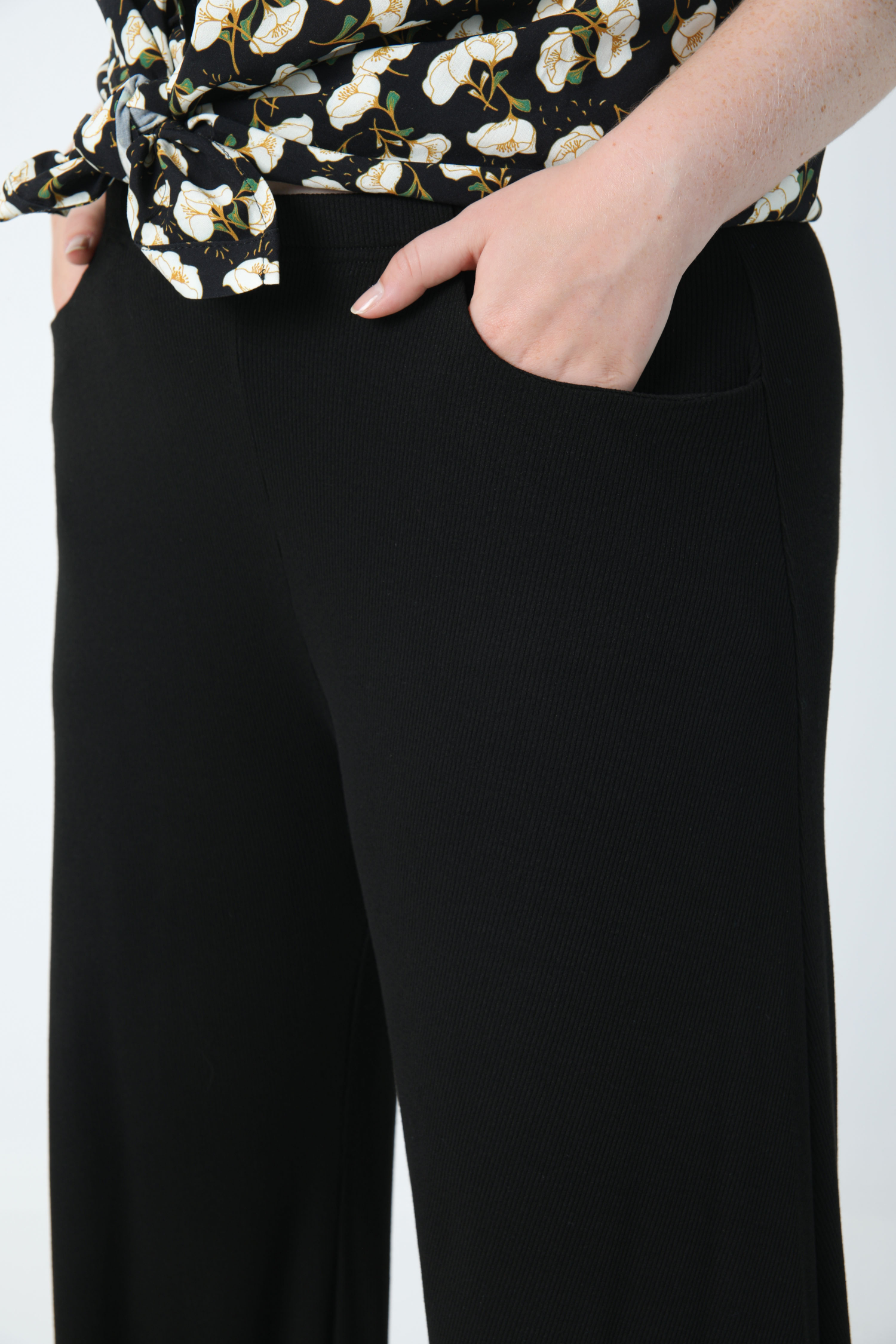 Pantalon style jupe culotte en cote