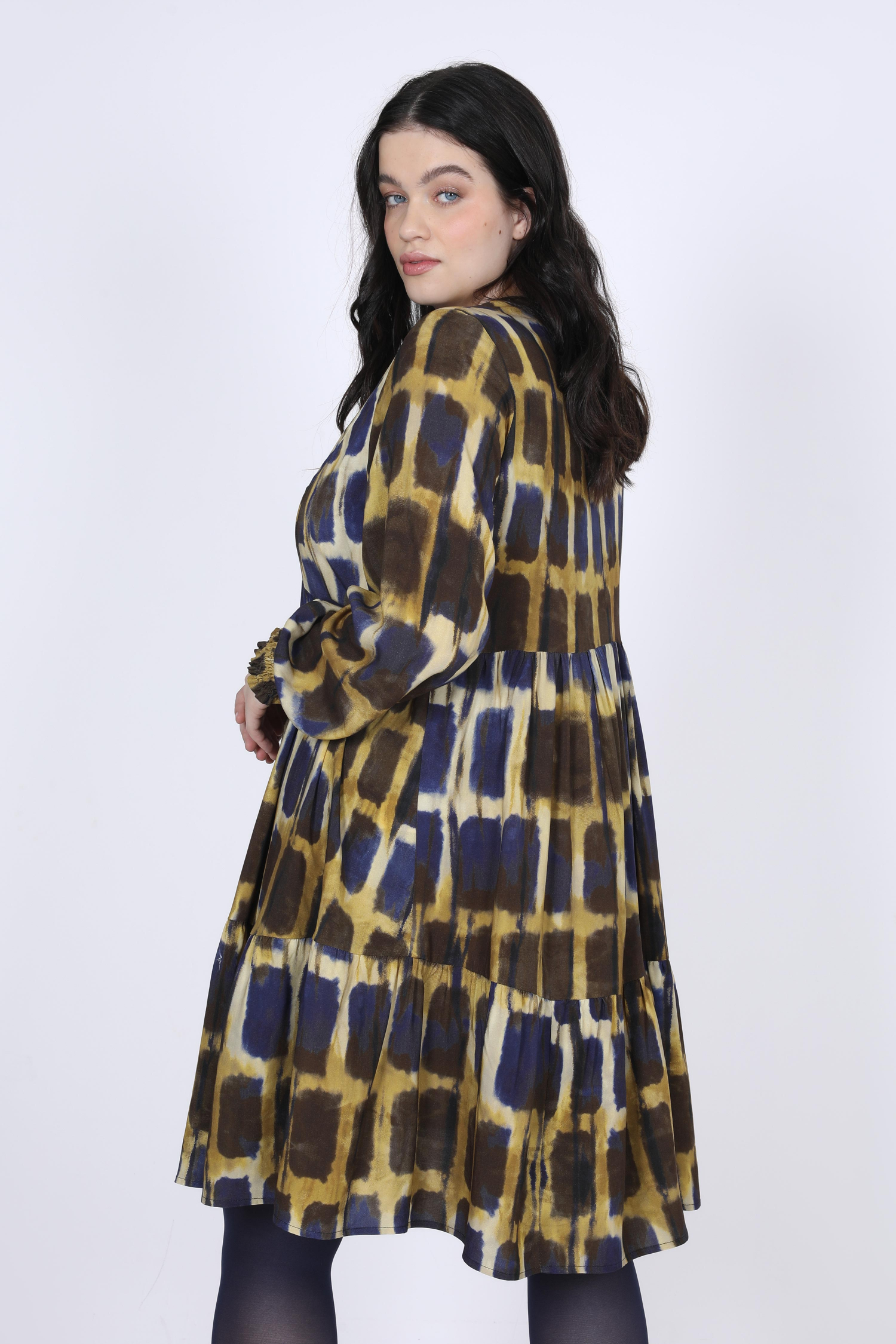 Robe imprimée col zippé 