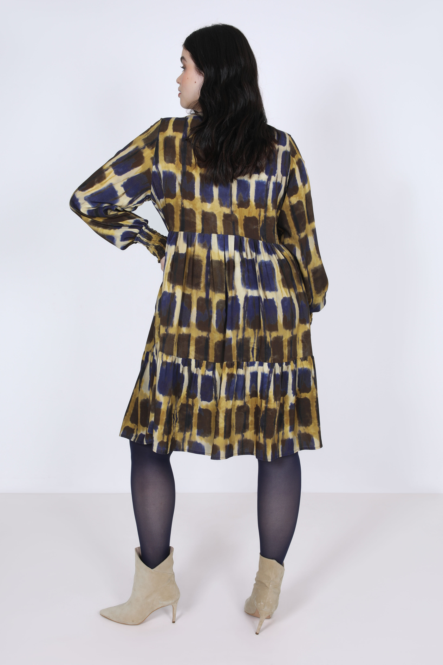 Robe imprimée col zippé 